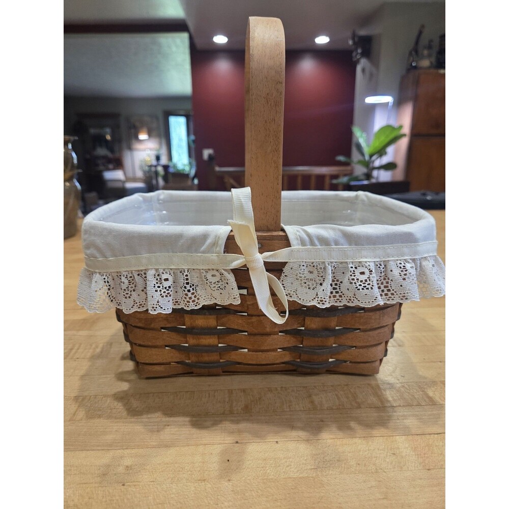 Vintage 1992 Longaberger Rectangle Market Basket Handle Liner and Protector